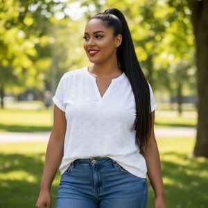 St.John's Bay White Eyelet Women Top